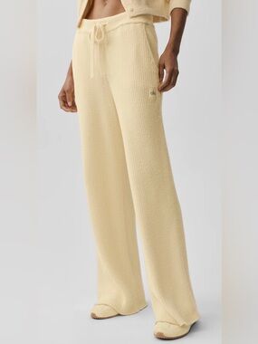 Alo Snuggle Up Sweater High-Waist Wide Leg Pant NWT